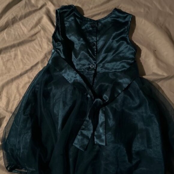 size extra small 4 5 girls girl dress four holiday green Christmas - Picture 3 of 3